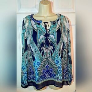 Women's Rose & Olive Blouse EUC, Small